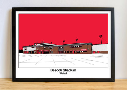 Walsall FC Art Print of Bescot Stadium