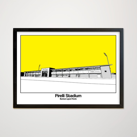 Burton Albion Art print of the Pirelli Stadium