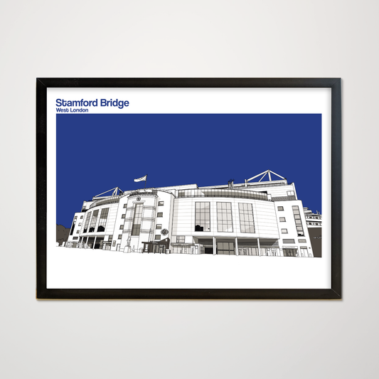 Chelsea FC Art Print, poster of Stamford Bridge