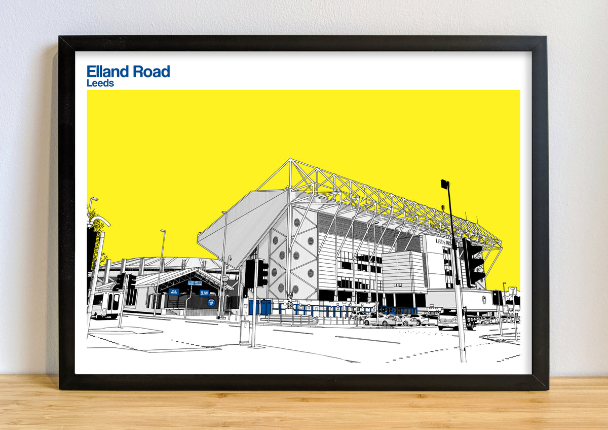 Leeds United, Elland Road Art Print (end of line)