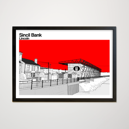 Lincoln City FC Art Print of Sincil Bank