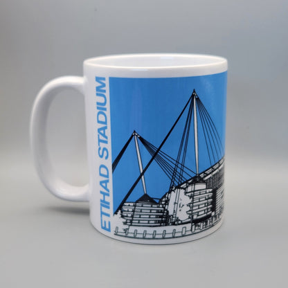 Manchester City FC, Etihad Stadium Illustrated Mug