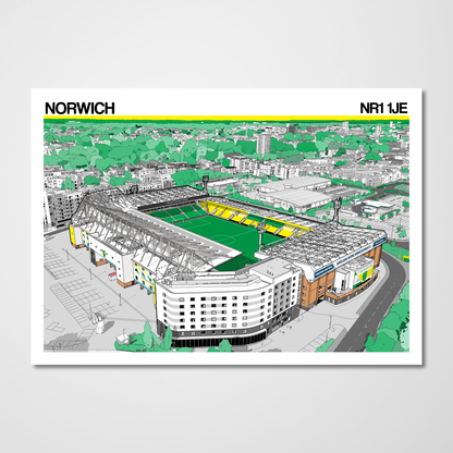 Norwich City Art Print of Carrow Road