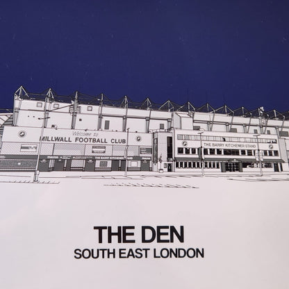 Millwall FC Art Print of The Den (end of line)