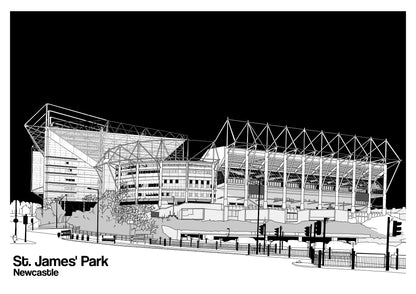 Newcastle United St. James' Park Prints (end of line)