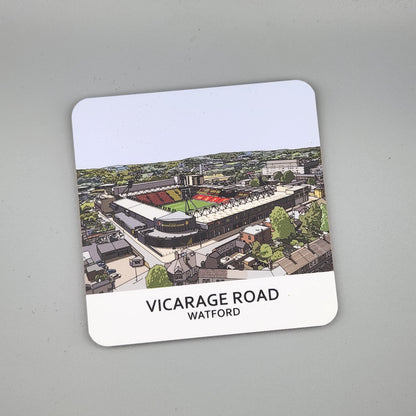 Watford coaster of Vicarage Road 