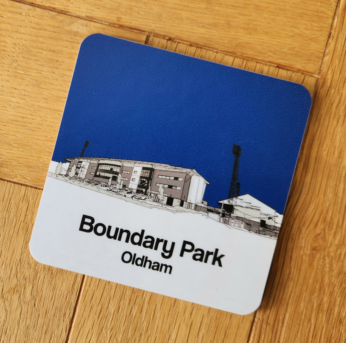 Oldham Athletic coaster of Boundary Park