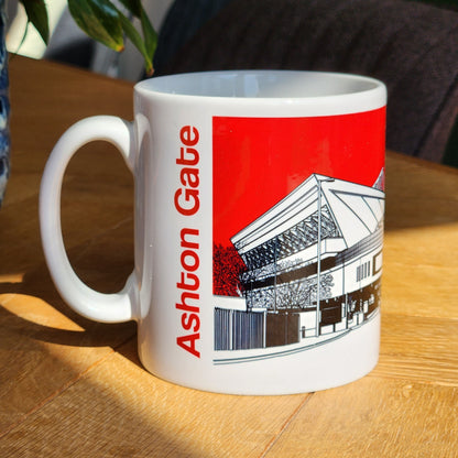 Bristol City FC Mug, Ashton Gate illustrated Mug