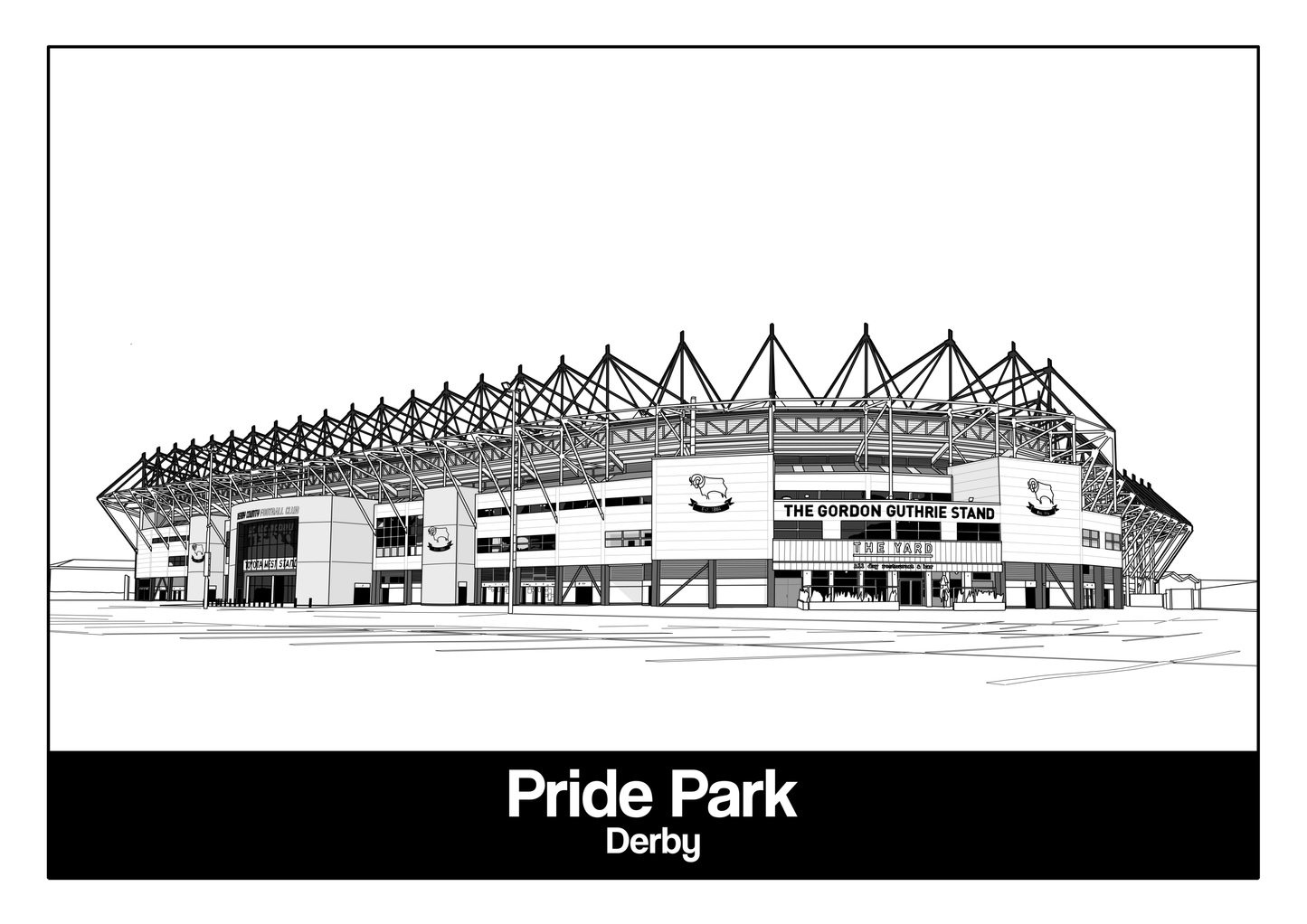 Derby County Art Print of Pride Park