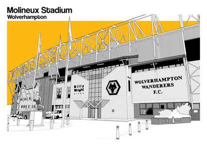 Wolverhampton Wanderers F.C Poster - Art Print of Molineux Stadium