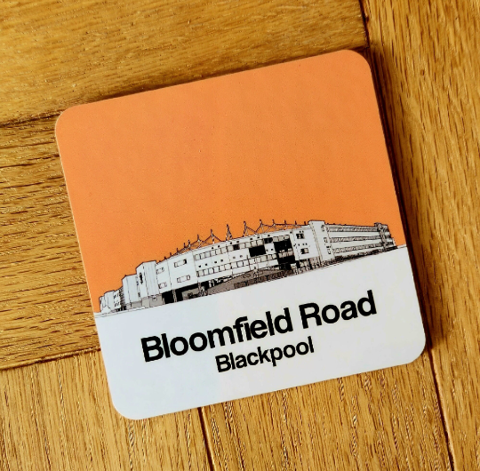 Blackpool FC drinks coaster of Bloomfield Road