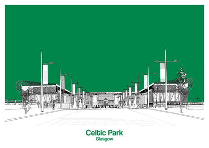 Celtic FC Art Print of Celtic Park