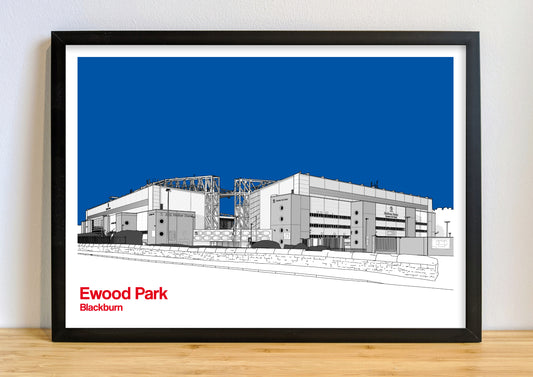 Blackburn Rovers FC Art Print Ewood Park