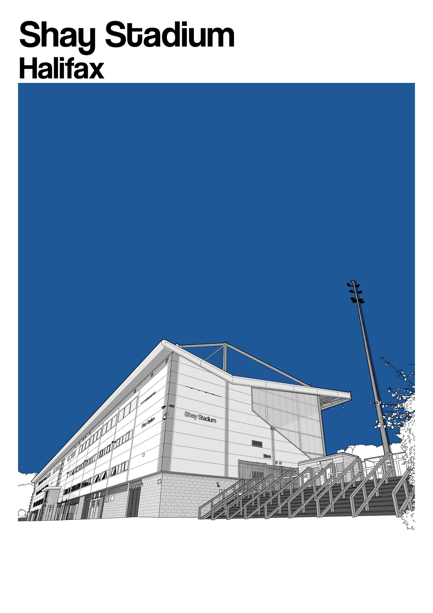 FC Halifax Town art print of Shay Stadium