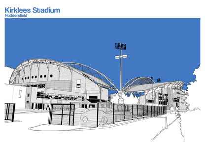 Huddersfield Town Art Print of Kirklees Stadium AKA John Smith's Stadium