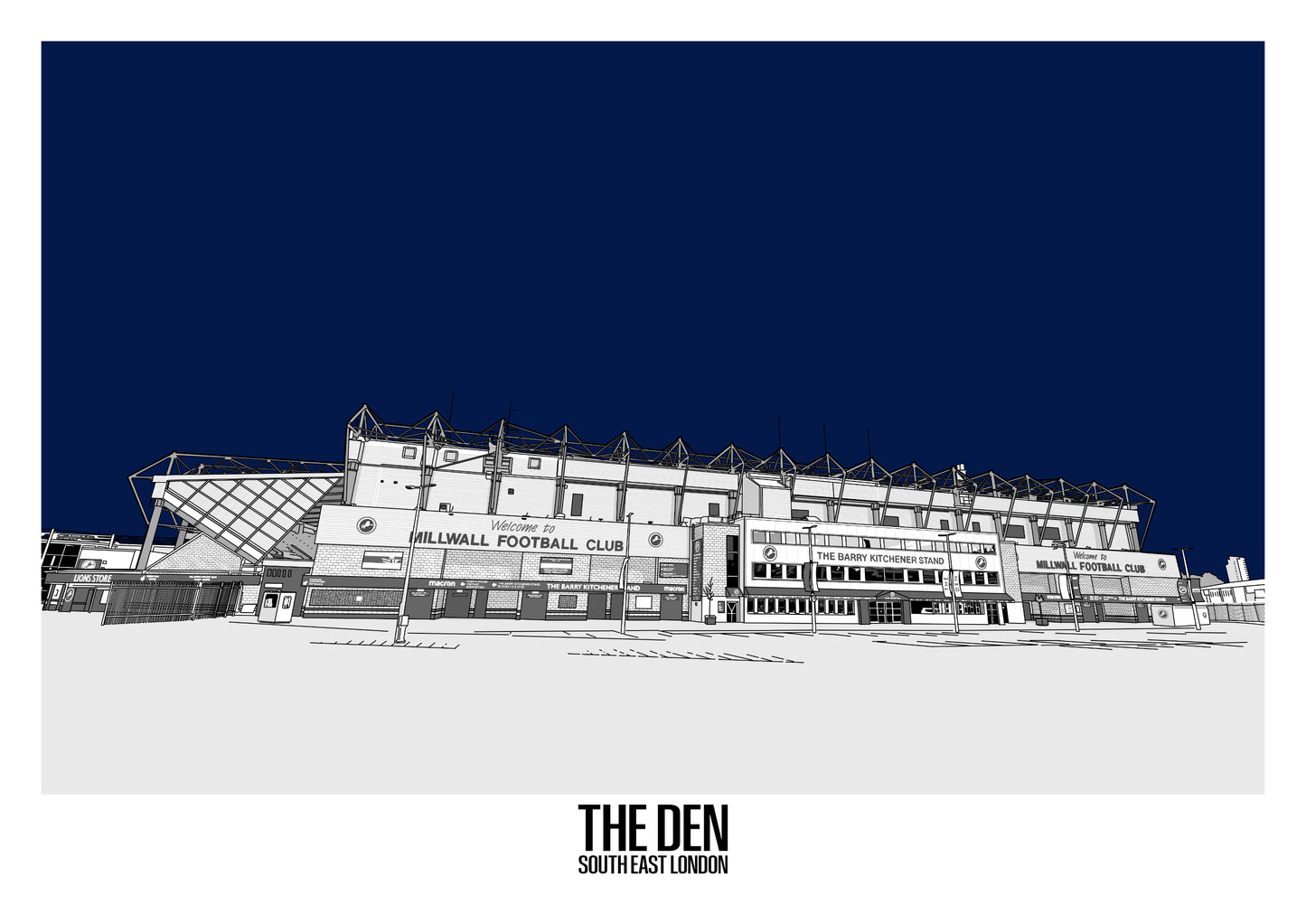 Millwall FC Art Print of The Den
