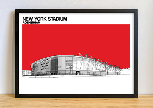 Rotherham United FC Art Print of New York Stadium