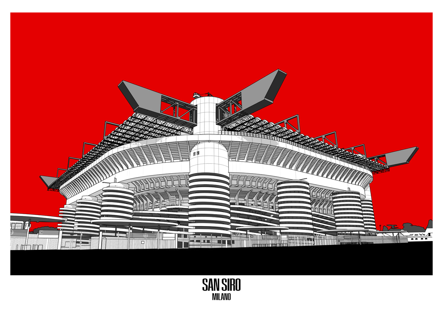 AC Milan,  San Siro Stadium Art print