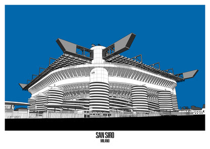 Inter Milan, FC Internazionale Milano San Siro Stadium Art print