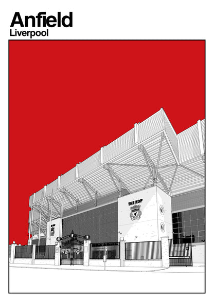 Liverpool FC Art Print of The Kop Anfield