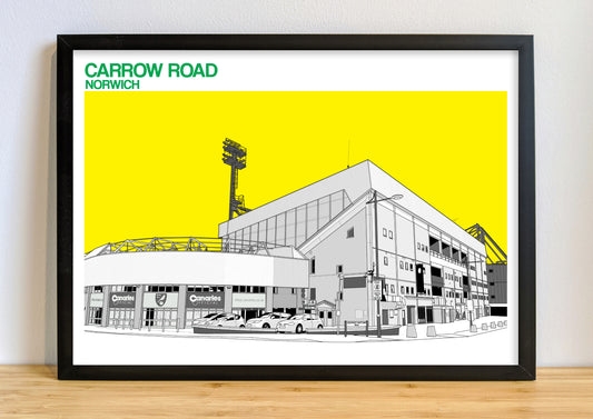 Norwich City Art Print of Carrow Road