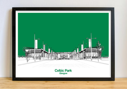 Celtic FC Art Print of Celtic Park