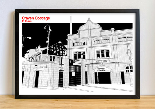 Fulham FC Art Print of Craven Cottage