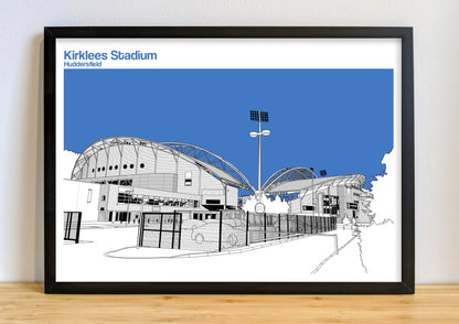 Huddersfield Town Art Print of Kirklees Stadium AKA John Smith's Stadium