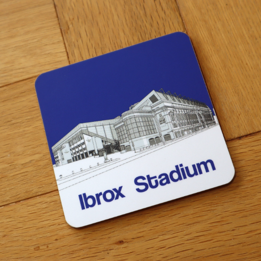 Glasgow Rangers FC coaster of Ibrox Stadium
