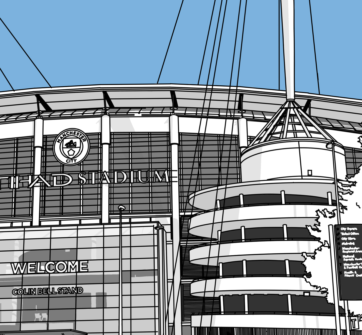 Manchester City, Etihad Stadium Art Print