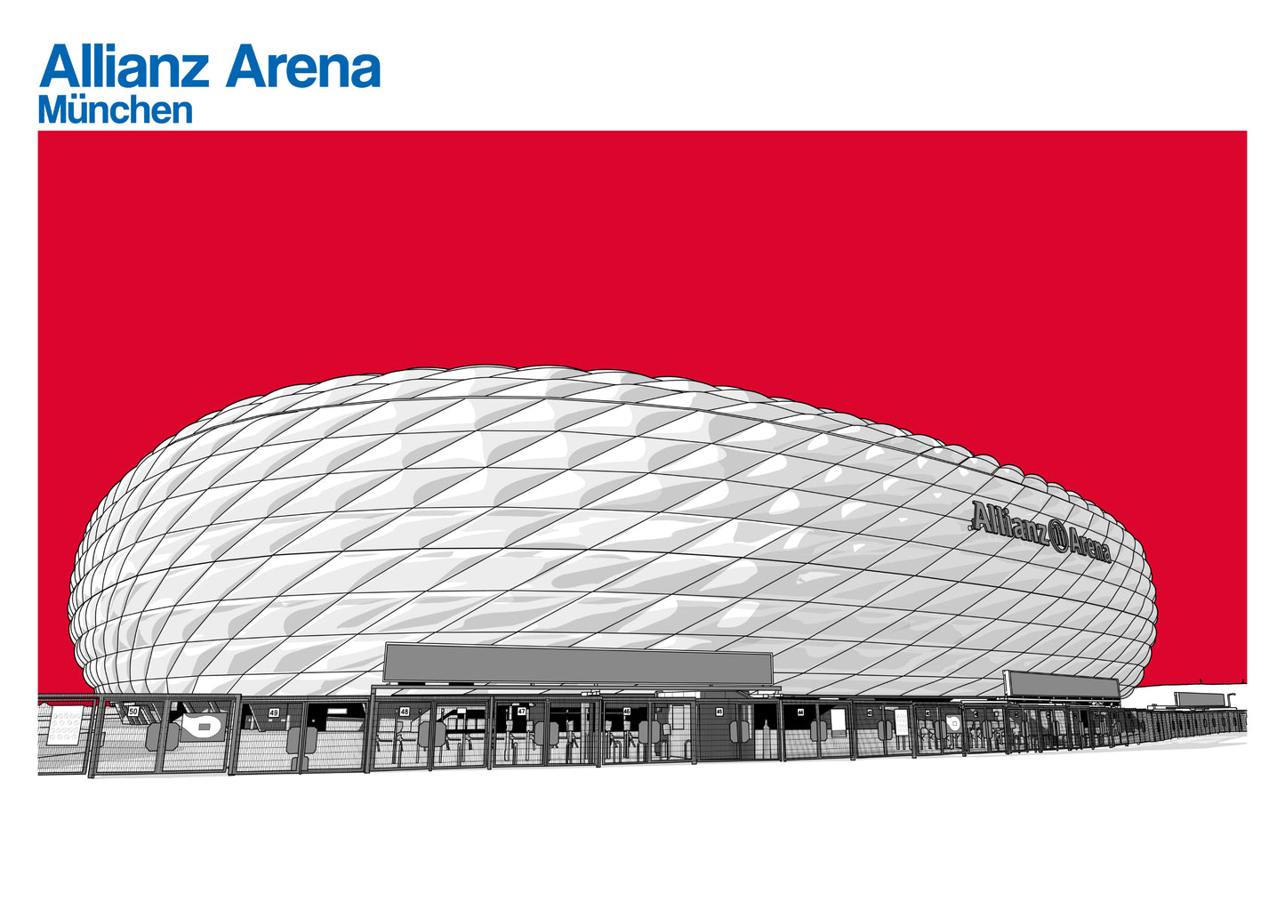 FC Bayern München Art Print of Allianz Arena,