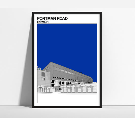 Ipswich Town FC Art Print of Portman Road