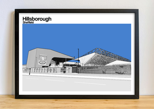 Sheffield Wednesday FC Art Print of Hillsborough Stadium