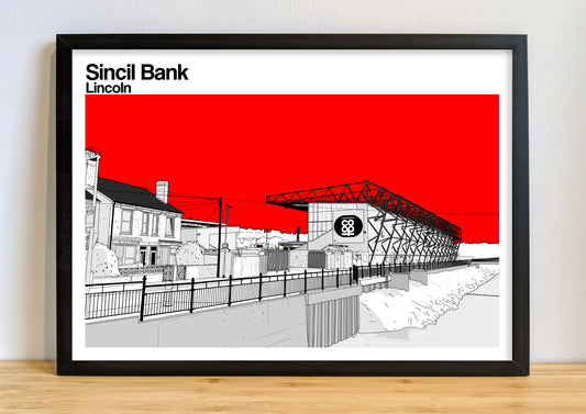 Lincoln City FC Art Print of Sincil Bank