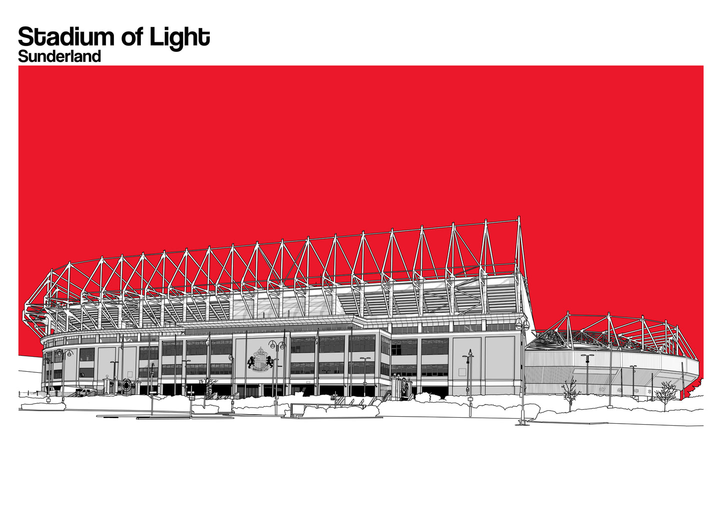 Sunderland AFC, Stadium of Light Art Print