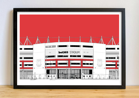 Stoke City Art Print of Bet365 Stadium