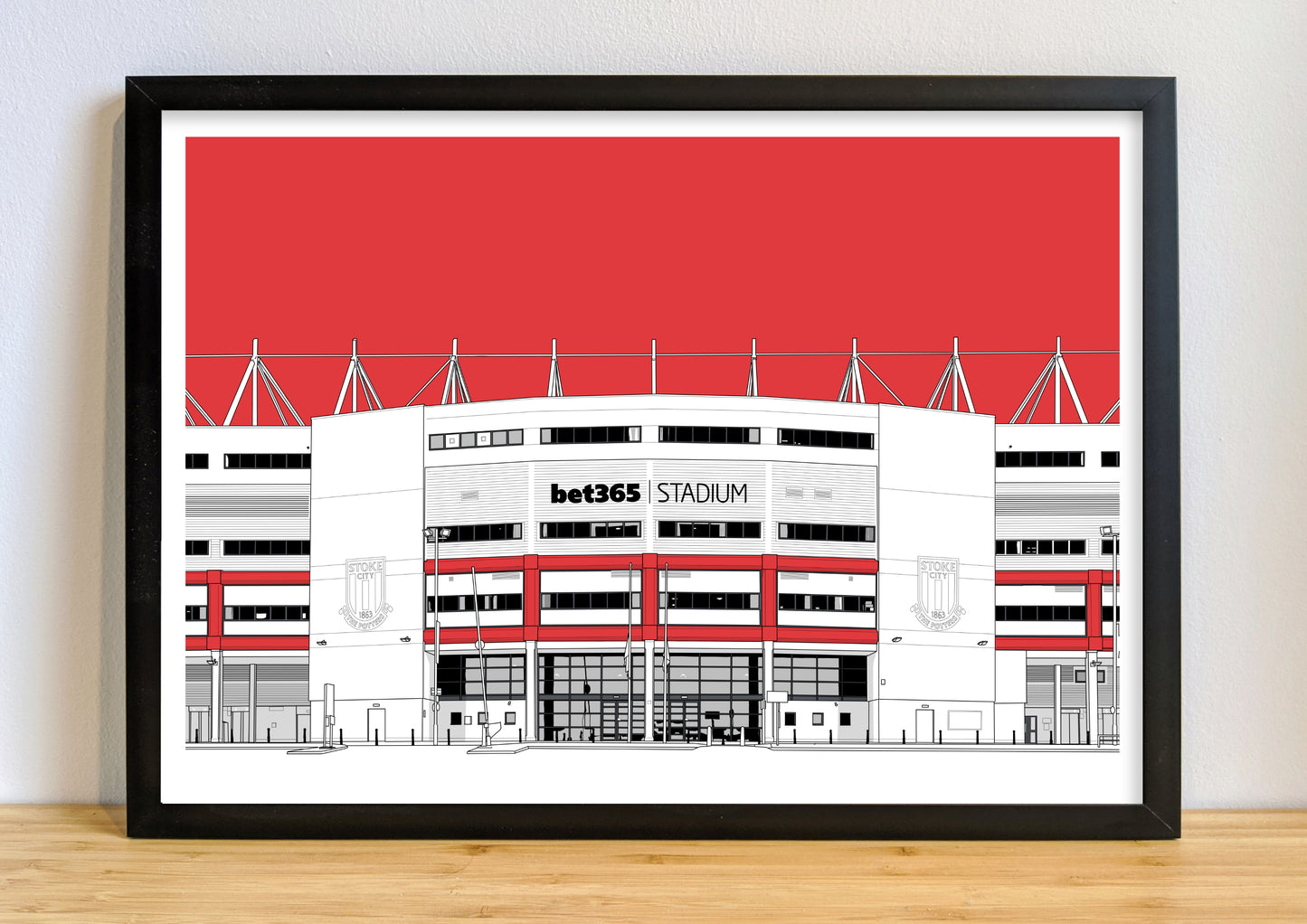 Stoke City Art Print of Bet365 Stadium