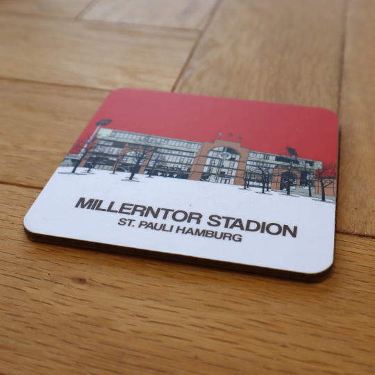FC St Pauli drinks coaster of The Millerntor Stadion