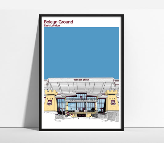 West Ham United art print of Boleyn Ground AKA Upton Park