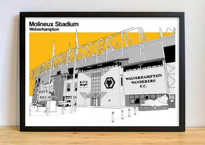 Wolverhampton Wanderers F.C Poster - Art Print of Molineux Stadium